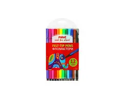 Фломастери MAXI 12кол. Create, Soft Tip MX15216