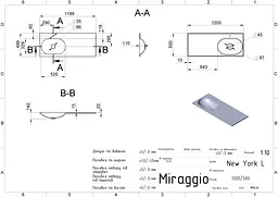 Умивальник Miraggio New York L 0000220, Білий - мініатюра 7