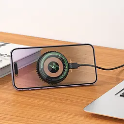 БЗП CW57 Air-cooled 15W magnetic wireless fast charger Black Hoco teh0029869 - мініатюра 8