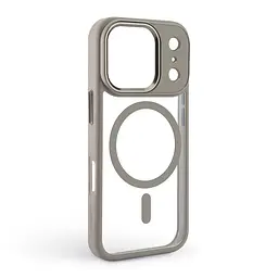 Чехол Apple iPhone 17 Pro, Unit MagSafe, серый, прозрачный, магсейф, противоударный, магнитный, панель-накладка с поддержкой MagSafe, с поддержкой беспроводной зарядки, TPU+PC, защита всего корпуса, ударопрочный, ArmorStandart (ARM86293) - мініатюра 2