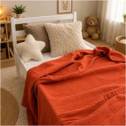 Плед дитячий MirSon Pure Muslin Terracotta 90х110 см (2200013892939) - мініатюра 6