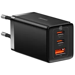 Адаптер мережевий Baseus C to C cable GaN5 Pro Fast Charger 3 порти 65 W чорний