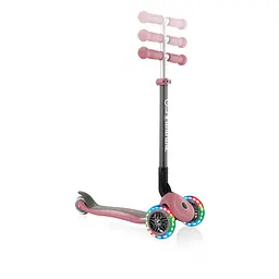 Самокат Globber Primo foldable lights, колеса з підсвічуванням, пастельно-рожевий (432-210-2) - мініатюра 4