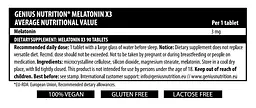 Мелатонін Genius Nutrition Melatonin-X3 90 таблеток - мініатюра 2