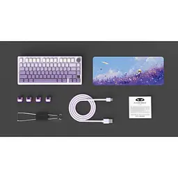Клавіатура MageGee Light 75 Purple Bird Switch White/Purple (6971969728813) - мініатюра 8