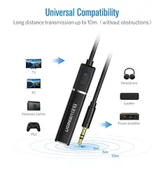 Bluetooth адаптер Ugreen CM107 Bluetooth 5.0 TV Transmitter 3.5 mm mini-jack (40761) - мініатюра 2