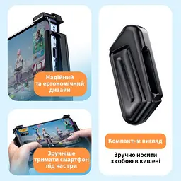 Геймпади для телефону чорні ігрові тригери на смартфоні Gamepad Z11 - мініатюра 8