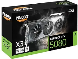 Відеокарта Inno3D RTX 5080 16Gb X3 (N50803-16D7-176068N) (GDDR7, 256 bit, PCI-E v5.0 x16) - мініатюра 2