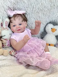Колекційна силіконова лялька реборн новонароджена дівчинка римма Reborn Dolls det0018883 - мініатюра 2