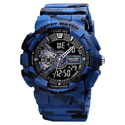 Наручний годинник чоловічий 1688CMBU Camo Blue Skmei acs0030625
