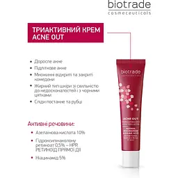 Крем для обличчя Biotrade Acne Out з ретинолом, азелаїновою кислотою і ніацинамідом 30 мл  - мініатюра 2