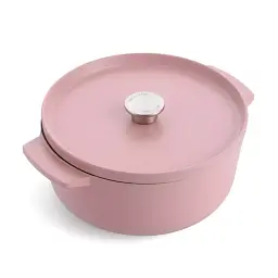 Каструля чавунна з кришкою KitchenAid 26 см 5,2 л колір суха троянда (CC007431-001) - мініатюра 1