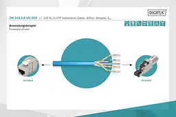 Кабель Digitus CAT 6A U-UTP, 305m, AWG 23/1, LSZH, блакитний - мініатюра 3