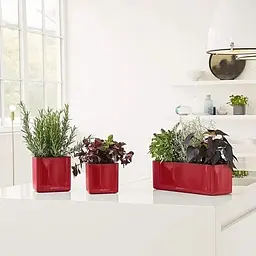 Вазон Lechuza Cube Glossy Triple 40х14х14 см антрацит (13671) - мініатюра 5