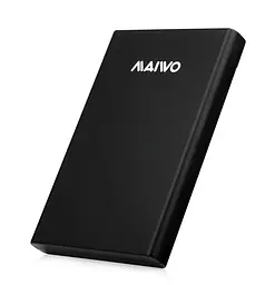 Кишеня Maiwo зовніш. для 2.5" SATA/SSD HDD через USB3.0 безгвинтіве засувне кріплення пластик чорна