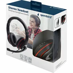 Навушники Gembird MHS-03-BKRD Black/Red (MHS-03-BKRD) - мініатюра 5