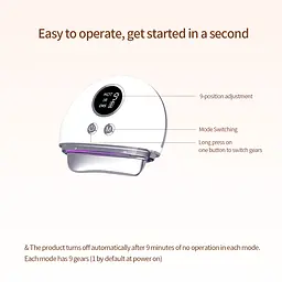 Мікрострумовий масажер для обличчя з технологіями EMS, LED, вібрацією та тепловою терапією (Рожевий) - мініатюра 4
