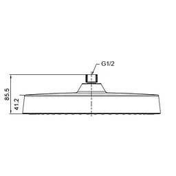 Верхній душ Koer KP-0403-03-OH 300 мм KR4996, Хром - мініатюра 2