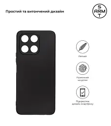 Чехол ArmorStandart Matte Slim Fit для Honor X6a Camera cover Black - миниатюра 2