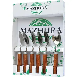 Набір чайних ложок Mazhura Wood walnut 6 шт. (mz505660)