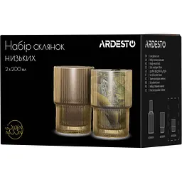 Набір склянок Ardesto 200 мл 2 шт. золотистий (AR2620GG) - мініатюра 4