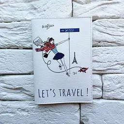 Обкладинка для паспорта Let's travel to Paris - мініатюра 2