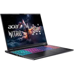 Ноутбук Ігровий ACER Nitro 16S AI AN16S-61-R2PS, AMD Ryzen AI 7 350 до 5GHz, 16" WQXGA, 32GB, SSD 1TB, NVIDIA GeForce RTX 5070 8GB, Free Dos - мініатюра 2