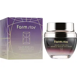 Крем для зони навколо очей FarmStay Grape Stem Cell Wrinkle Repair Eye Cream, для зрілої шкіри, 50 мл - мініатюра 2
