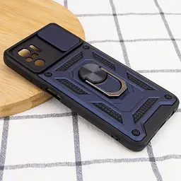 Ударостійкий чохол Camshield Serge Ring for Magnet для Xiaomi Redmi Note 10 / Note 10s / Poco M5s Синій, TPU+PC, Шторка на камеру - мініатюра 4