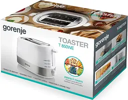 Тостер Gorenje 850 Вт пластик / метал функц. розморож автовідключення білий - мініатюра 6