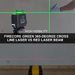 Лазерний рівень Firecore 360° із зеленим променем та самовирівнюванням - мініатюра 3