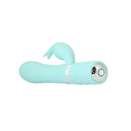 Розкішний кролик з ротацією та вібрацією Pillow Talk Lively Teal, кристал Сваровскі - мініатюра 3