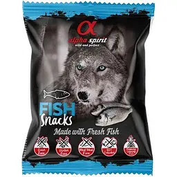 Напіввологі Ласощі Alpha Spirit Snacks Fish для собак з рибою 50 г