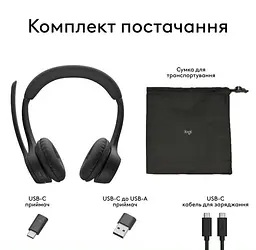Навушники Logitech Bluetooth гарнітура бездротова стерео Zone 305 for Business Wireless UC чорна (981-001453) - мініатюра 6