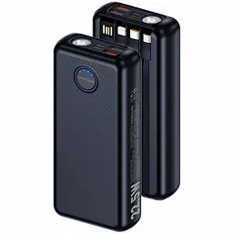 Портативний ЗП Power Bank Amaya F239L 22.5W flashlight with cable 20000 mAh Black