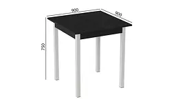 Стіл кухонний Ferrum-decor Дієго 75x90x90 Білий ДСП Сосна Кембра 16мм (FRD-105718) - мініатюра 3