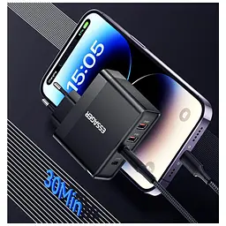 Зарядное устройство 2xUSB-C + 2xUSB 100W Essager (ECT2CA-QYB01-Z) - миниатюра 9