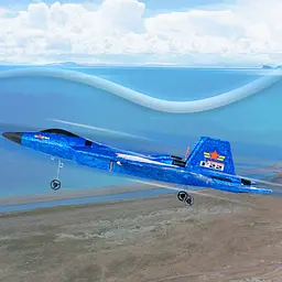 Літак на радіокеруванні SCHE HW32 F22 Fighter Blue - мініатюра 5