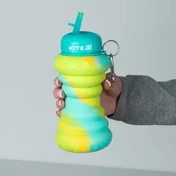 Силіконова пляшка для води Kite 600 мл бірюзова (K26-1271-1) - мініатюра 3