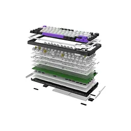 Клавіатура Hator Hellyberry HK75 Mechanical Linear RGB USB UA White/Violet (HK75) - мініатюра 8