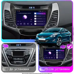 Автомагнітола XPRO штатна Hyundai Elantra 2011-2013 9 Android 10.1 4/32 чорний (MER-14101_5649) - мініатюра 7