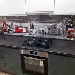 Кухонний фартух Тауерський міст для кухні ПВХ наклейка Лондон Англія Сірий 60х250 см Happy Pocket Z180431 - мініатюра 10