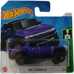 Набір: Базова машинка Hot Wheels HW Green Speed GMC Hummer EV фіолетова (5785) + Базова машинка Hot Wheels HW Metro Speed Dozer зелена (5785) - мініатюра 2