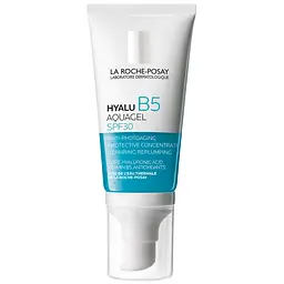 Аквагель La Roche-Posay Hyalu B5 проти фотостаріння та втрати пружності тьмяної шкіри обличчя SPF30 50 мл