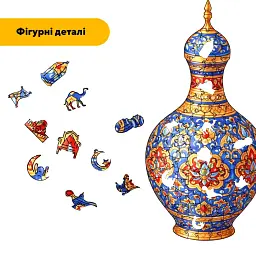 Дерев'яний фігурний пазл puzzlean Синя Жарина, А3, Дерев'яна коробка 200 елементів - мініатюра 2