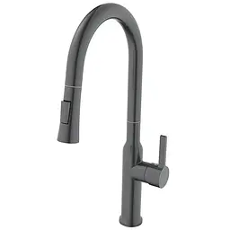 Змішувач для кухні з висувним виливом Mixxus Premium Pull 014 graphite MI6959 Графіт