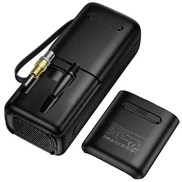 Автомобільний насос Hoco ZP18 Enlighten smart air pump Black - мініатюра 4