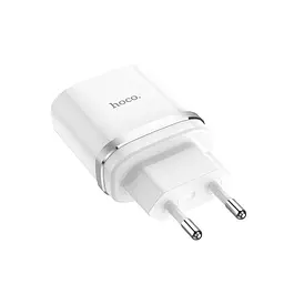 МЗП Hoco C12 Charger + Cable (Micro) 2.4A 2USB Білий - мініатюра 2