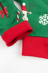 Трикотажний дитячий ромпер з новорічним принтом Festive - мініатюра 3