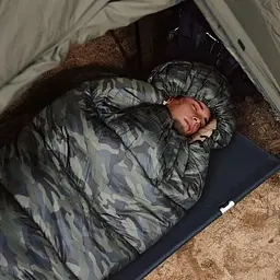 Спальник Naturehike M320 (CNK2350WS023) +15°C - з капюшоном - лівий - зелений камуфляж - мініатюра 7
